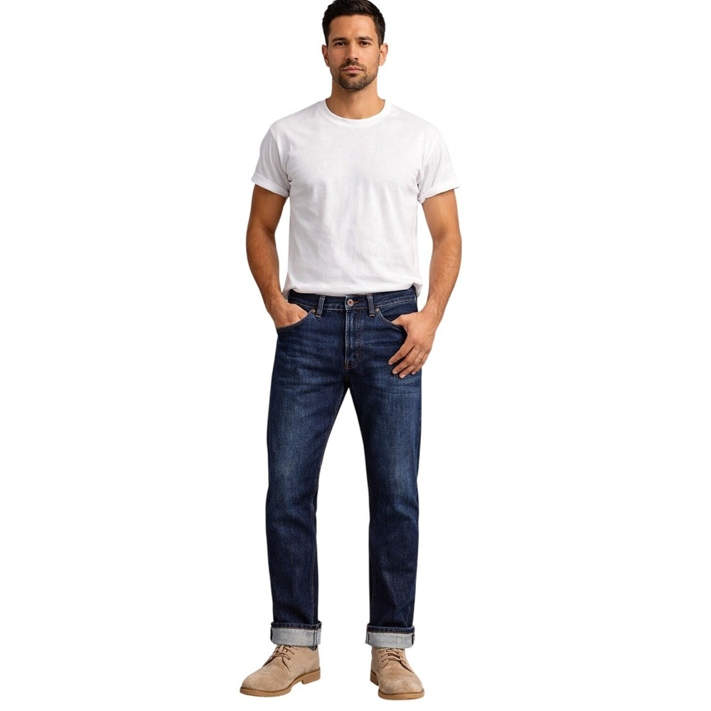 Railcar Fine Goods Mens Selvedge Denim Jeans Button Fly Tapered Leg 33 x 33 USA